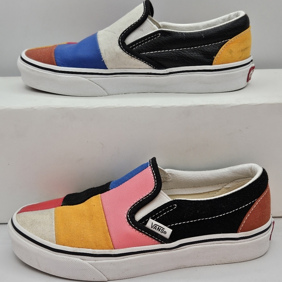 Vans Classic Slip On Patchwork Multi Color Womens 5.5 Mens 4 VN0A38F7VMF - Picture 3 of 15